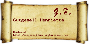 Gutgesell Henrietta névjegykártya